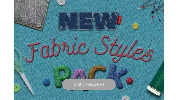 دانلود استایل متن پارچه Fabric Text Effects