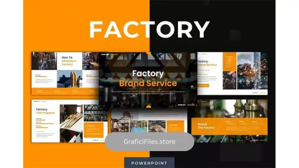 دانلود قالب پاورپوینت خدمات کارخانه Factory Brand Services – Powerpoint Template