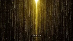 دانلود بک گراند موشن گرافیک سقوط ذرات طلایی Falling Gold Particles Background Loop
