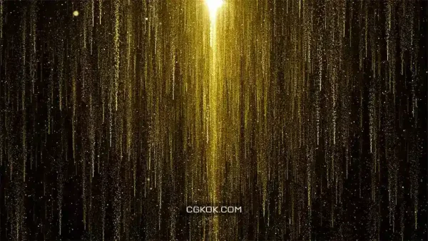 دانلود بک گراند موشن گرافیک سقوط ذرات طلایی Falling Gold Particles Background Loop