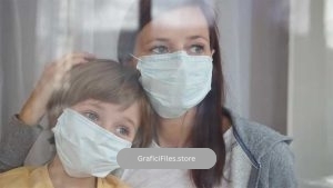 فوتیج Family In Facial Masks At Home