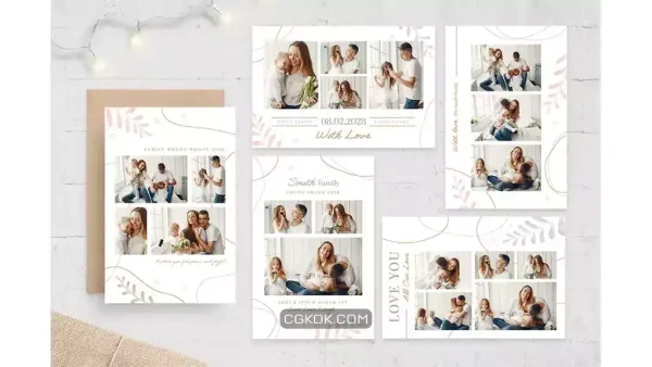 دانلود طرح لایه باز تراکت عکس خانوادگی Family Photo Card Flyer Template