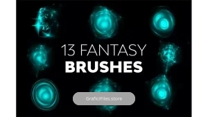 دانلود 13 براش فتوشاپ فانتزی Fantasy Brushes