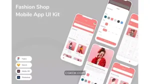 دانلود رابط کاربری اپلیکیشن فروشگاه فشن Fashion Shop Mobile App UI Kit