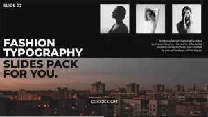 پروژه افترافکت اسلایدشو تایپوگرافی فشن Fashion Typo Slides
