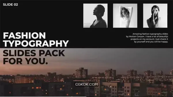 پروژه افترافکت اسلایدشو تایپوگرافی فشن Fashion Typo Slides