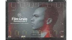 دانلود اکشن فتوشاپ ایجاد افکت فیلم گرین بر روی تصاویر Film Grain 2 Photoshop Action
