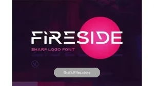 دانلود فونت انگلیسی Fireside – Sharp Logo Font