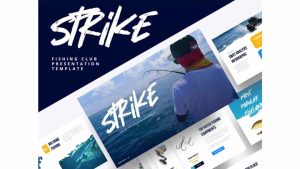 دانلود قالب پاورپوینت ماهیگیری Strike – Fishing Club Powerpoint Template