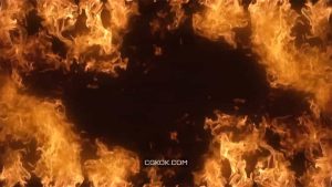 فوتیج بک گراند شعله آتش Flame Frame Background