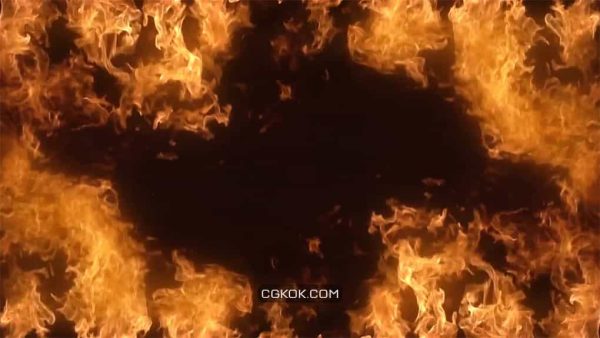 فوتیج بک گراند شعله آتش Flame Frame Background
