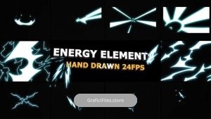 دانلود فوتیج کارتونی صاعقه Flash FX ENERGY Elements