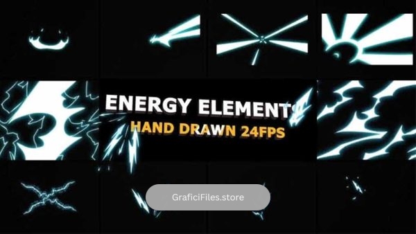 دانلود فوتیج کارتونی صاعقه Flash FX ENERGY Elements