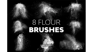 دانلود 8 براش آرد فتوشاپ Flour Brushes