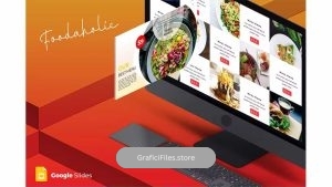 دانلود قالب پاورپوینت و گوگل اسلاید Foodaholic – Google Slides Template