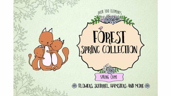 دانلود وکتور جنگل بهاری FOREST SPRING COLLECTION