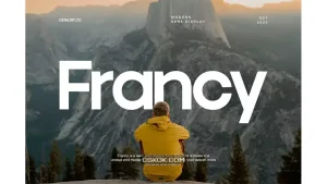 دانلود فونت انگلیسی مدرن Francy Modern Sans Display Font