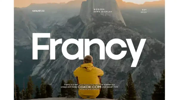 دانلود فونت انگلیسی مدرن Francy Modern Sans Display Font