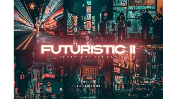 دانلود اکشن فتوشاپ ایجاد افکت آینده نگر بر روی تصاویر Futuristic Gen II Photoshop Actions