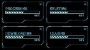 دانلود فوتیج نوار بارگذاری Futuristic HUD Progress Bars