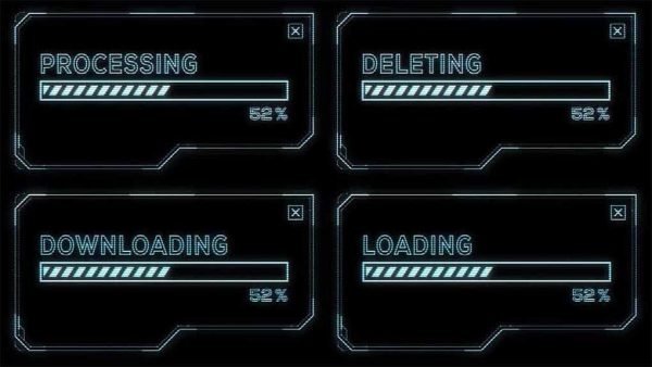 دانلود فوتیج نوار بارگذاری Futuristic HUD Progress Bars