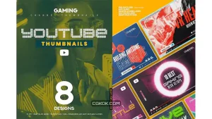 دانلود طرح لایه باز کاور ویدیو یوتیوب بازی Gaming YouTube Thumbnails