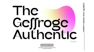 دانلود فونت انگلیسی Geffroge Authentic – Modern Classic Sans Typeface