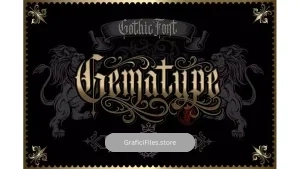 دانلود فونت انگلیسی تاتو Gematype