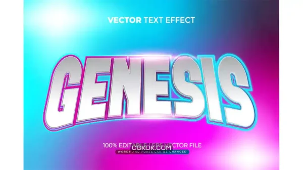 دانلود افکت متن بازی Genesis Gamers Editable Text Effect