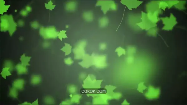 دانلود بک گراند موشن گرافیک برگ سبز Gentle Green Leaves Background