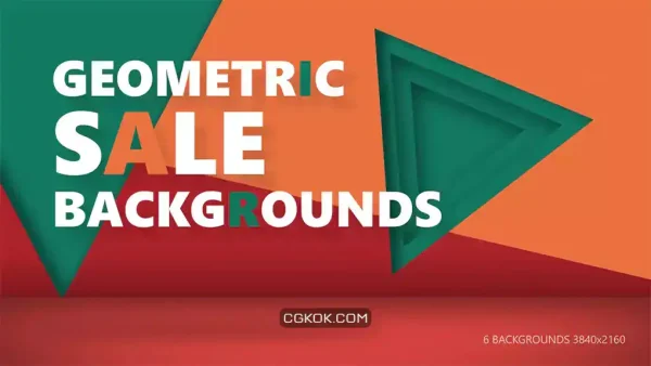 دانلود بک گراند موشن گرافیک تبلیغات فروش Geometric Cut Paper Sale Backgrounds