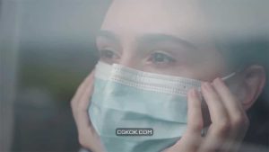 فوتیج دختری با ماسک در خانه Girl With Facemask At Home