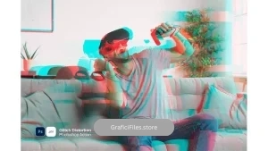 دانلود اکشن فتوشاپ افکت گلیچ Glitch Distortion Photoshop Action
