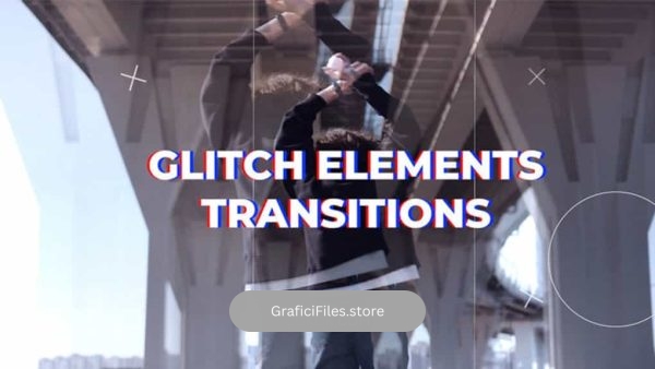 پروژه پریمیر ترانزیشن Glitch Elements Transitions