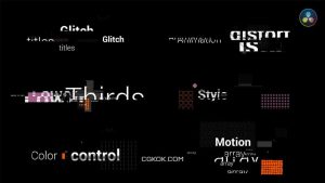 پروژه داوینچی ریزالو تایتل نویز و پارازیت Glitch Titles