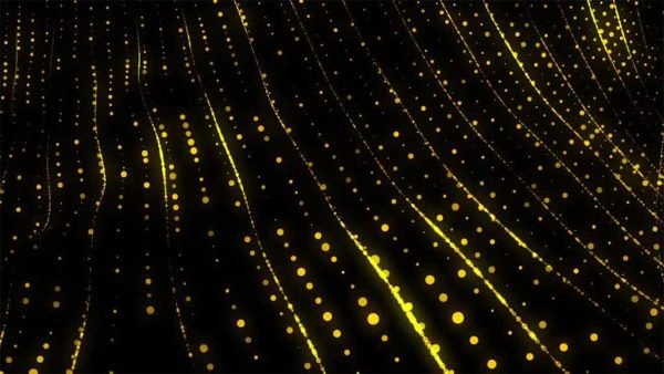 دانلود بک گراند موشن گرافیک پارتیکل طلایی Golden Particles And Lines Background