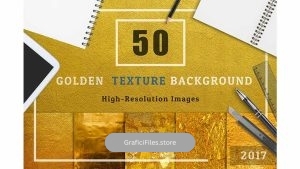دانلود تکسچر صفحه فلزی طلایی رنگ Golden Texture Background Set1