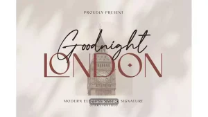 دانلود فونت انگلیسی Goodnight London – Font Duo