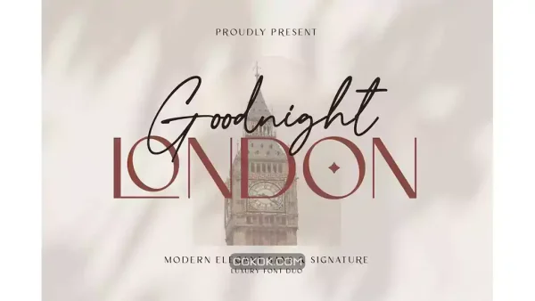 دانلود فونت انگلیسی Goodnight London – Font Duo
