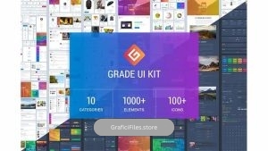 دانلود فایل لایه باز وب سایت Grade UI Kit