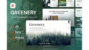 دانلود قالب پاورپوینت Greenery – Forest Powerpoint Template