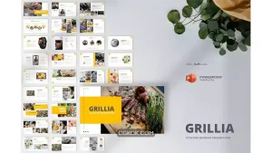 دانلود قالب پاورپوینت رستوران Grillia – Restaurant Powerpoint Template