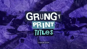 پروژه افترافکت تایتل Grungy Print Titles