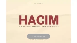 دانلود فونت انگلیسی ساده Hacim Simple Sans Serif Font Family