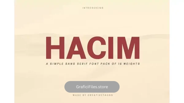 دانلود فونت انگلیسی ساده Hacim Simple Sans Serif Font Family