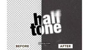 دانلود افکت متن هافتون Halftone Text Effect