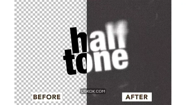 دانلود افکت متن هافتون Halftone Text Effect