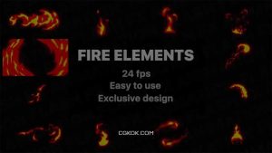دانلود المان آتش Hand-drawn Fire Elements Pack