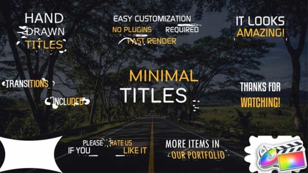 پروژه آماده فاینال کات تایتل Hand-Drawn Minimal Titles