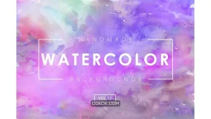 دانلود بک گراند آبرنگی Handmade Watercolor Backgrounds Vol.13
